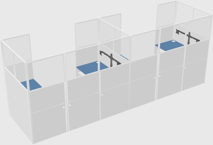 U-shaped cubicle