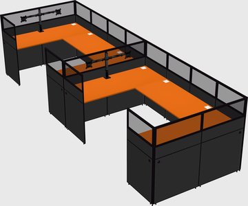 U-shaped cubicle