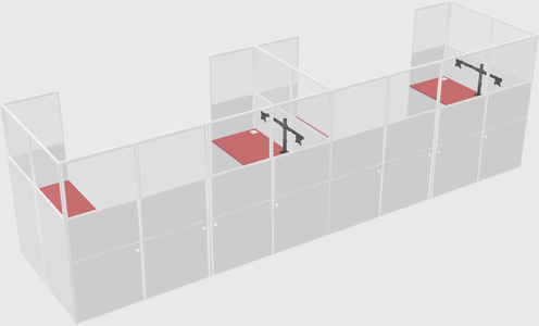U-shaped cubicle