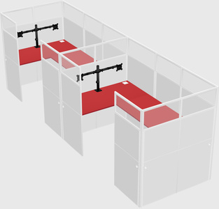 U-shaped cubicle
