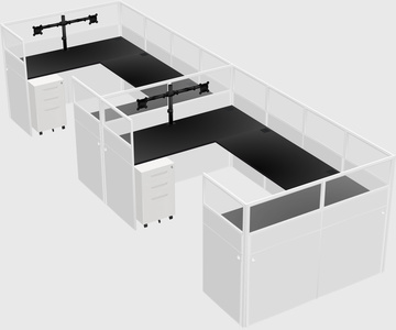 U-shaped cubicle