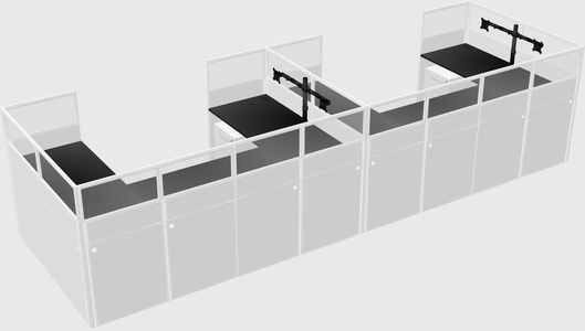 U-shaped cubicle