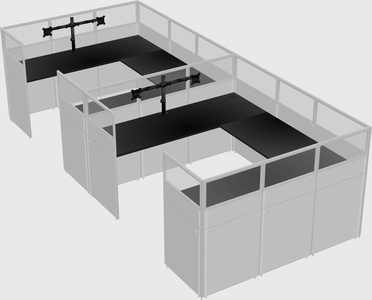 U-shaped cubicle