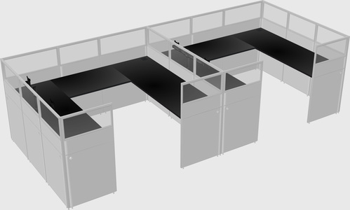 U-shaped cubicle