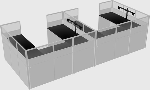 U-shaped cubicle
