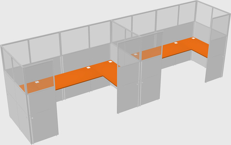 U-shaped cubicle