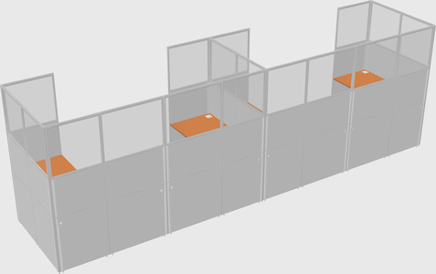 U-shaped cubicle