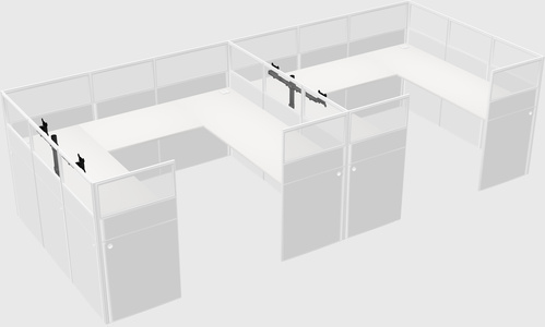 U-shaped cubicle