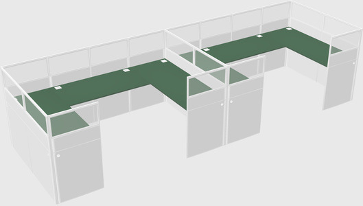 U-shaped cubicle