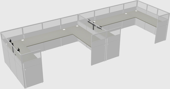 U-shaped cubicle