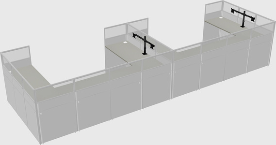 U-shaped cubicle