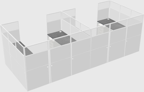 U-shaped cubicle