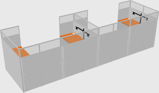 U-shaped cubicle
