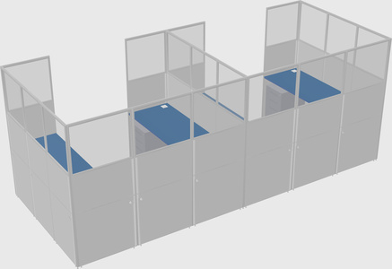 U-shaped cubicle