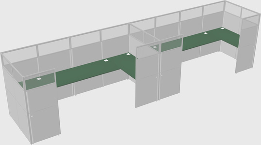 U-shaped cubicle