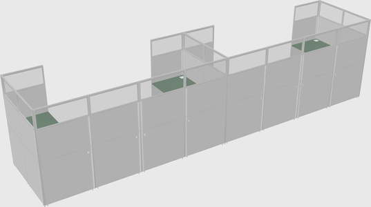 U-shaped cubicle