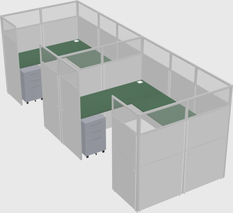 U-shaped cubicle