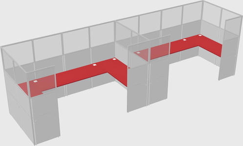 U-shaped cubicle