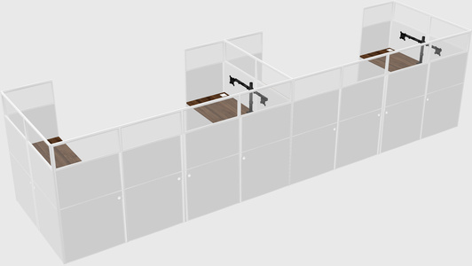 U-shaped cubicle