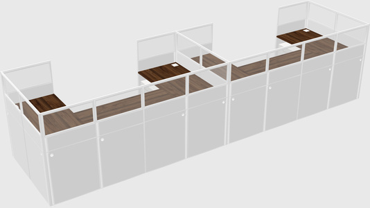 U-shaped cubicle