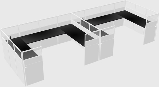 U-shaped cubicle
