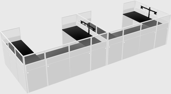 U-shaped cubicle