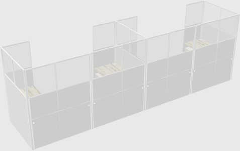 U-shaped cubicle
