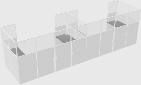 U-shaped cubicle