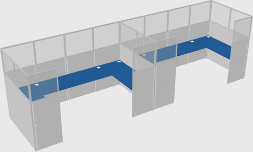 U-shaped cubicle