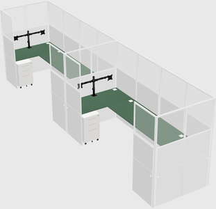 U-shaped cubicle