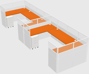 U-shaped cubicle