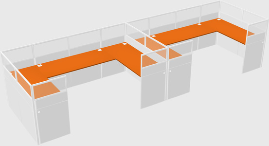 U-shaped cubicle