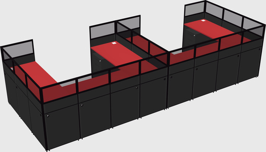U-shaped cubicle