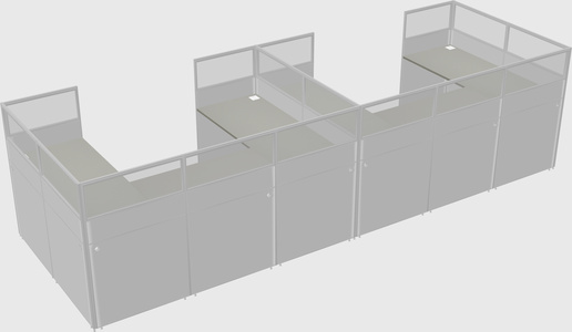 U-shaped cubicle
