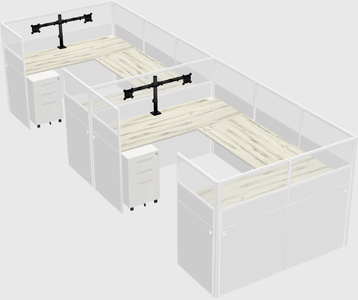 U-shaped cubicle