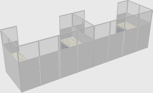U-shaped cubicle