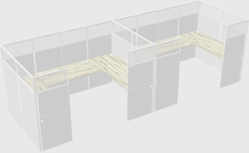 U-shaped cubicle