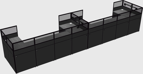 U-shaped cubicle
