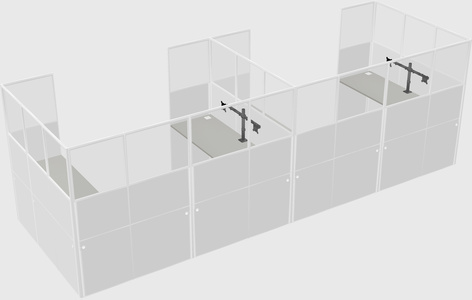 U-shaped cubicle