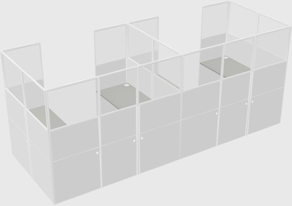 U-shaped cubicle