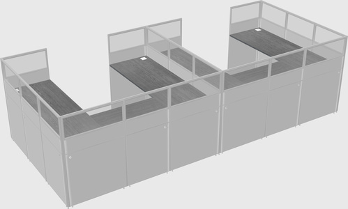 U-shaped cubicle