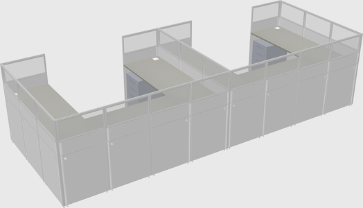 U-shaped cubicle