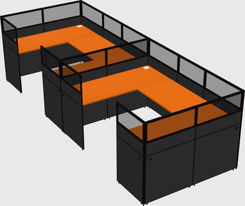 U-shaped cubicle