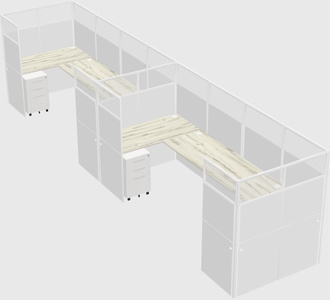 U-shaped cubicle