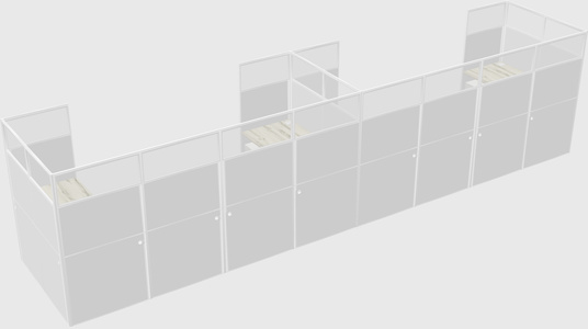 U-shaped cubicle