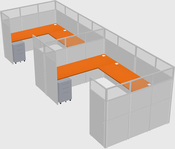 U-shaped cubicle