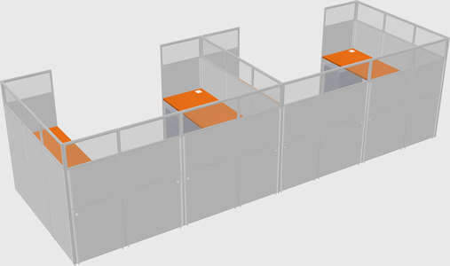 U-shaped cubicle