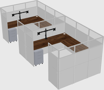 U-shaped cubicle