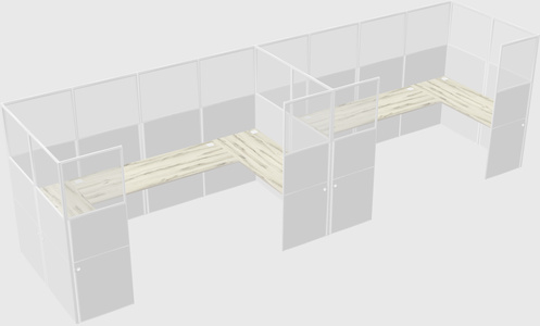 U-shaped cubicle