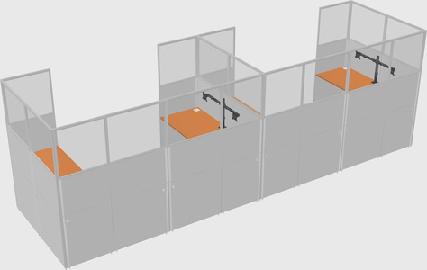 U-shaped cubicle
